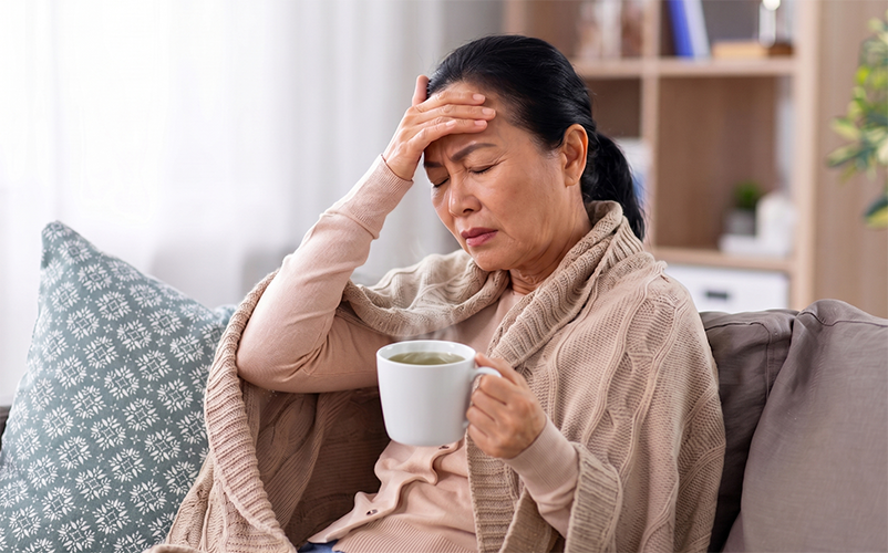 Người đang bị cảm lạnh và cảm cúm